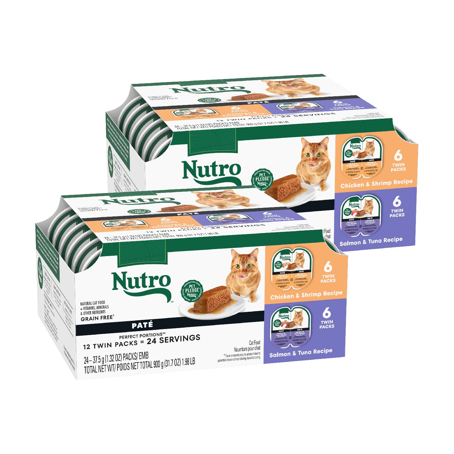 Nutro emballage avant montrant assortiment et praticité