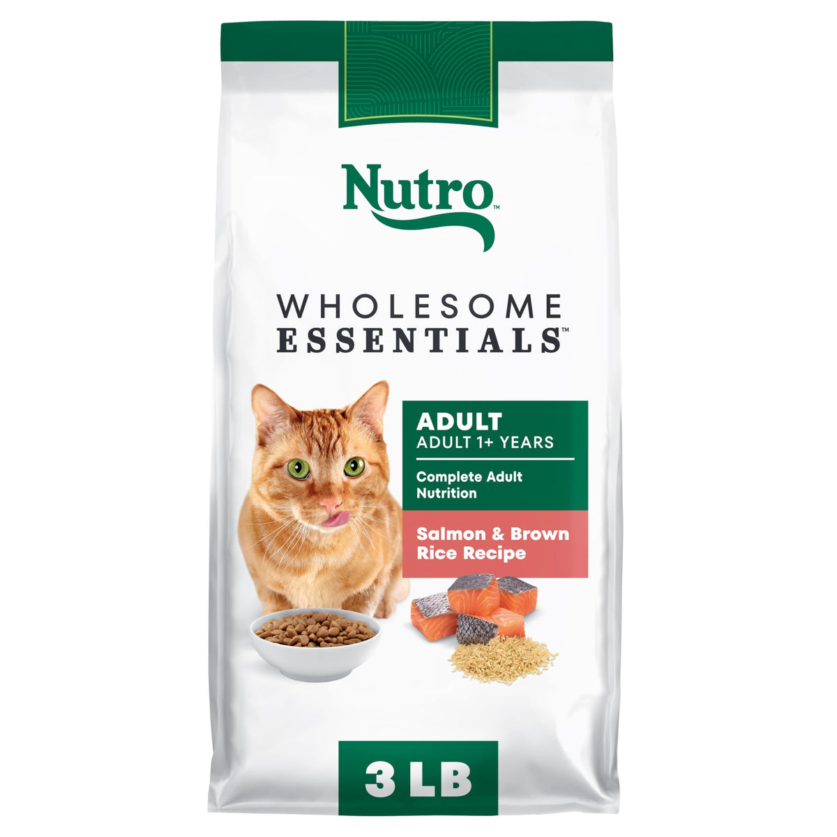 Nutro emballage devant montrant recette saumon et avantage nutritionnel