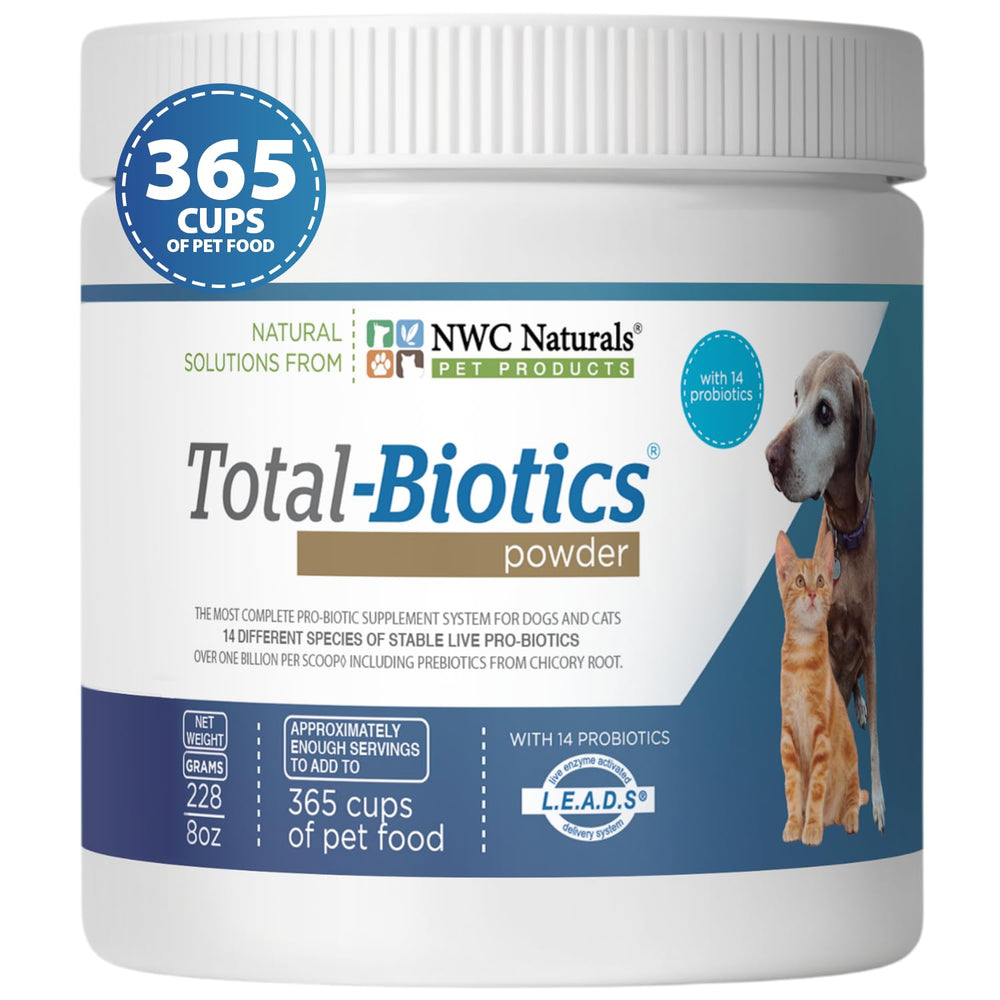 NWC Naturals emballage Total-Biotics montrant portion et bénéfice digestif
