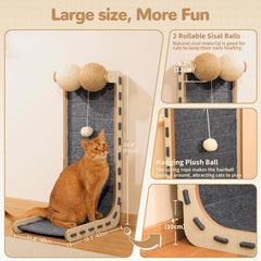 Nxwjoy jouets intégrés boule à ressort et balles sisal pour stimuler jeu