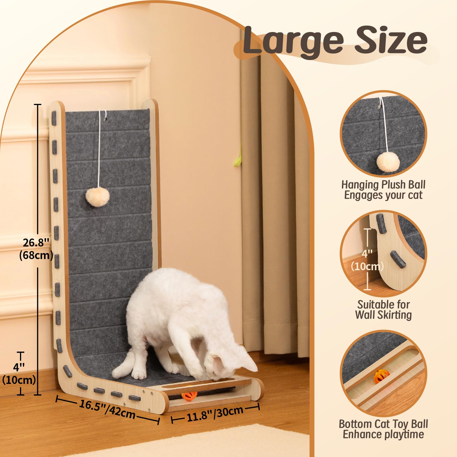 Nxwjoy angle L montrant possibilités de grattage horizontal et vertical