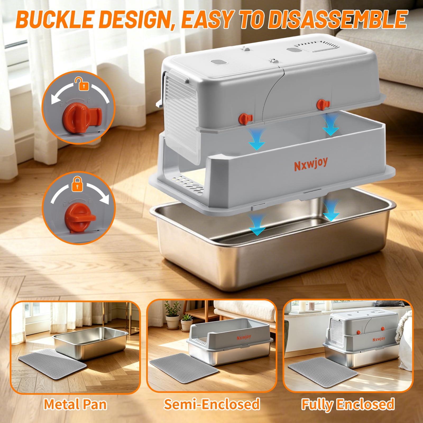 Nxwjoy gros plan cuve inox facilitant nettoyage et hygiène