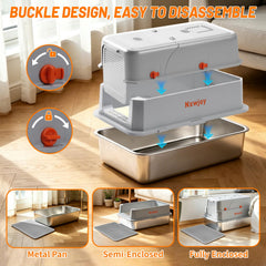 Nxwjoy gros plan cuve inox facilitant nettoyage et hygiène