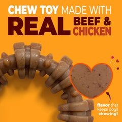 Nylabone gros plan texture crêtes et nubs pour nettoyage dentaire