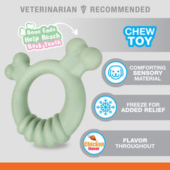 Nylabone anneau avec embouts en os atteignant molaires et confort
