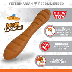 Nylabone poche pour friandise remplie, stimule l'intérêt et prolonge le jeu