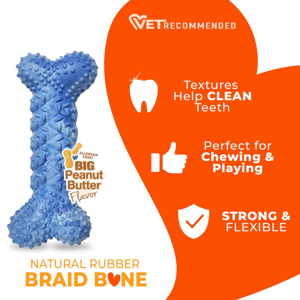 Nylabone en main pour comparer taille et robustesse du jouet