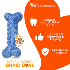 Nylabone en main pour comparer taille et robustesse du jouet
