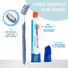 Nylabone brosse à doigt détaillée facilitant le retrait doux des débris