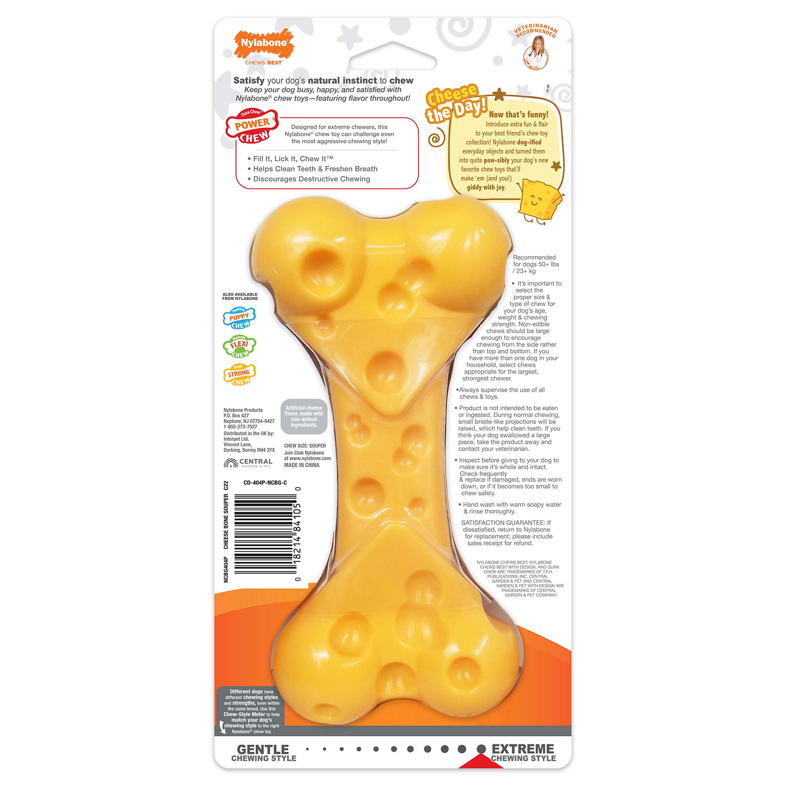 Nylabone jouet dans congélateur pour occupation longue et rafraîchissante