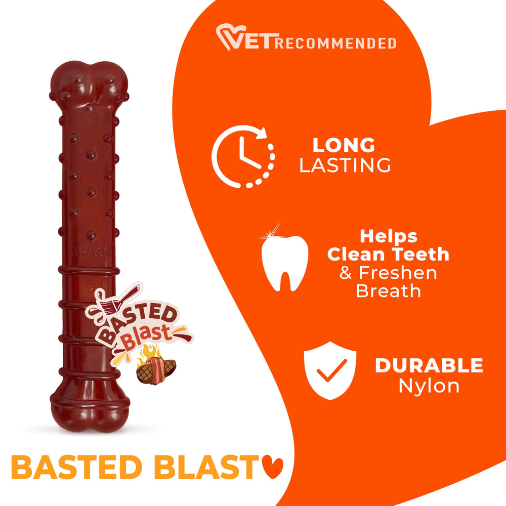 Nylabone couche interne révélée montrant saveur steak prolongée