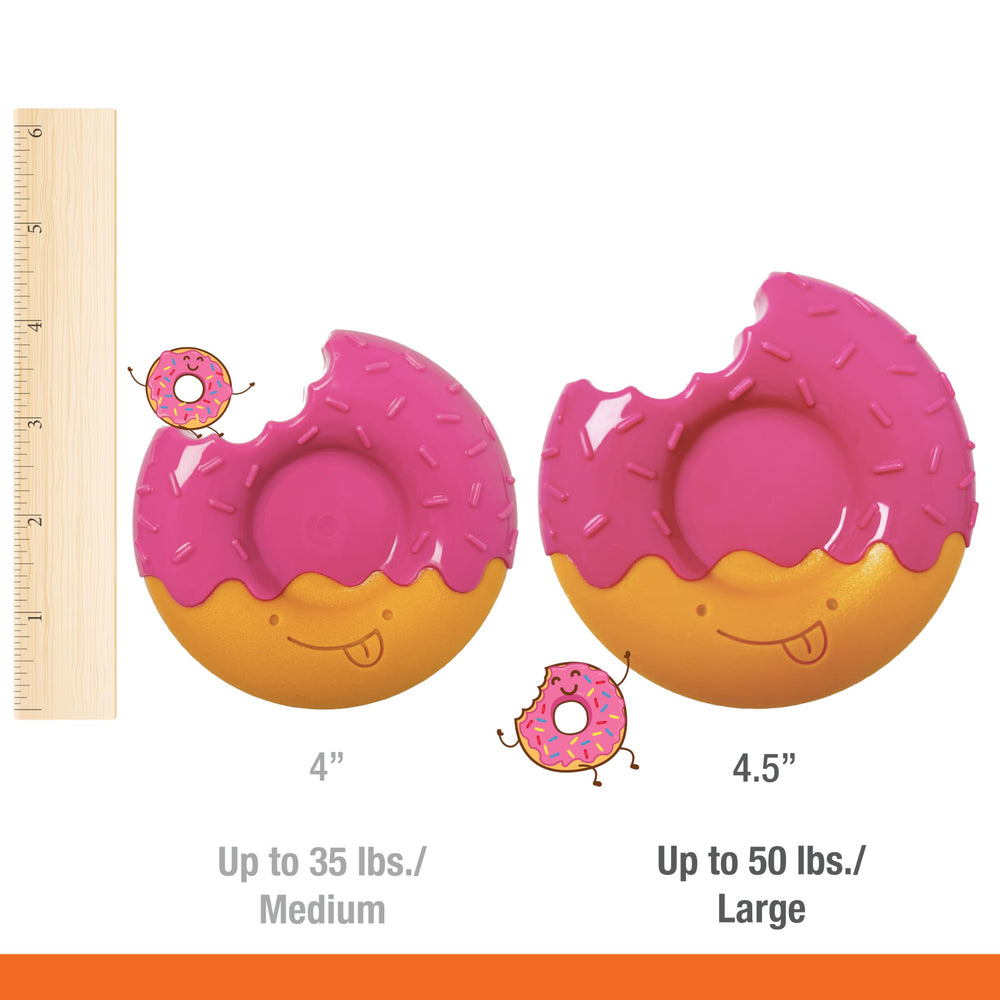 Nylabone angle latéral montrant matériau résistant et forme beignet
