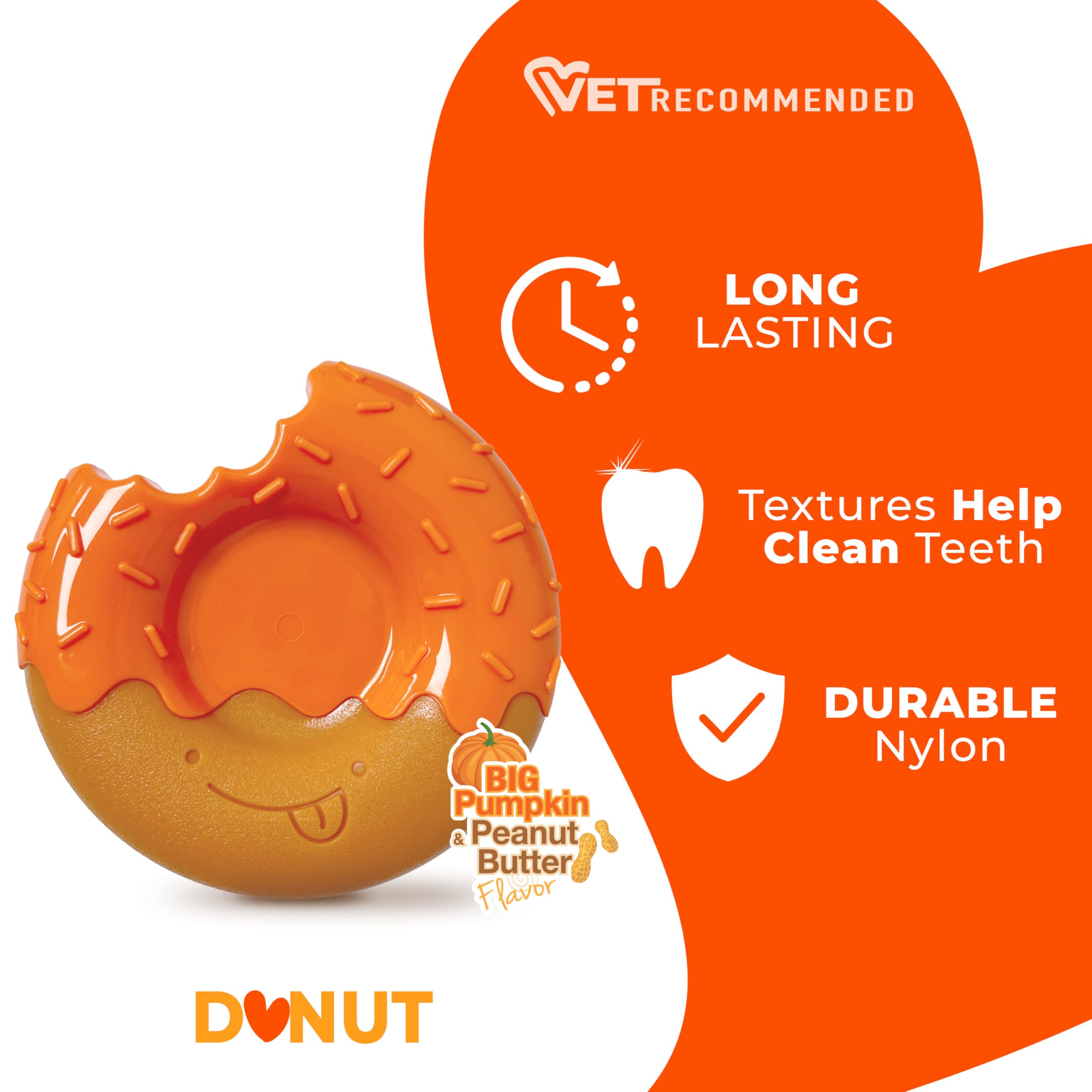 Nylabone zoom sur la texture pour aider au nettoyage des dents