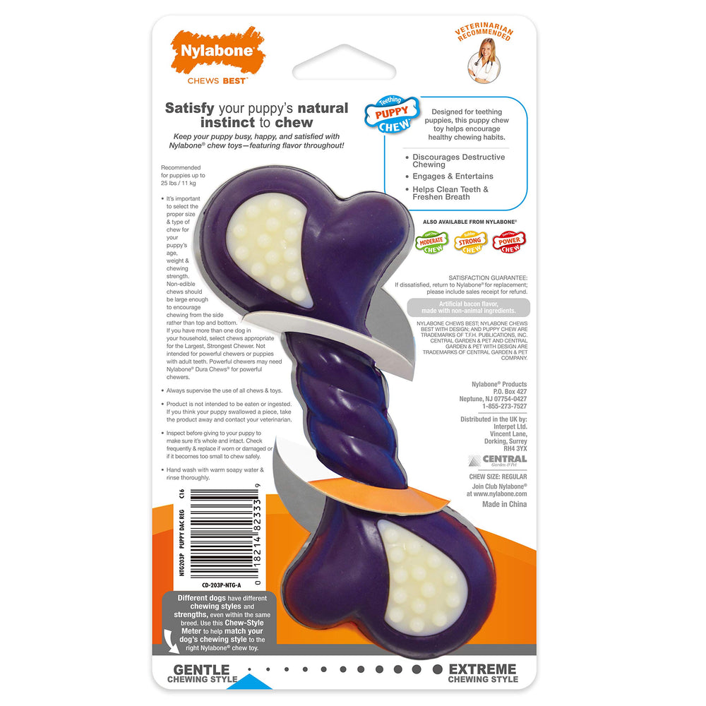 Nylabone chiot jouant sur tapis illustre engagement et plaisir