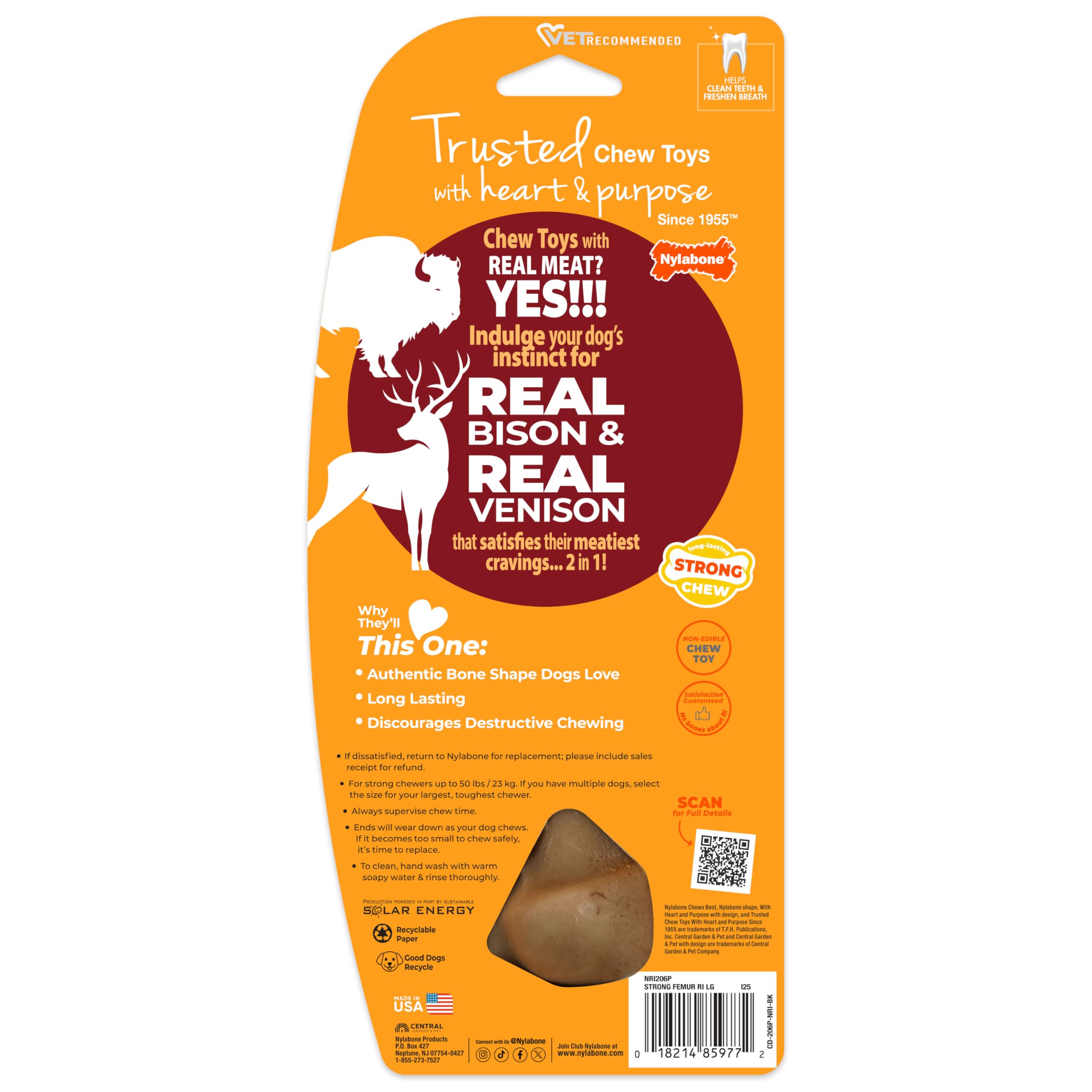 Nylabone femur propre sans gras ni odeur pour usage intérieur sûr