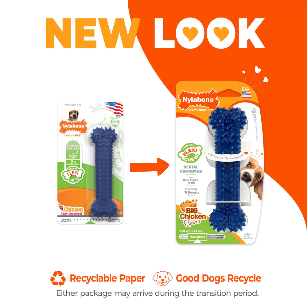Gros plan texture Nylabone avec picots pour réduire plaque et tartre