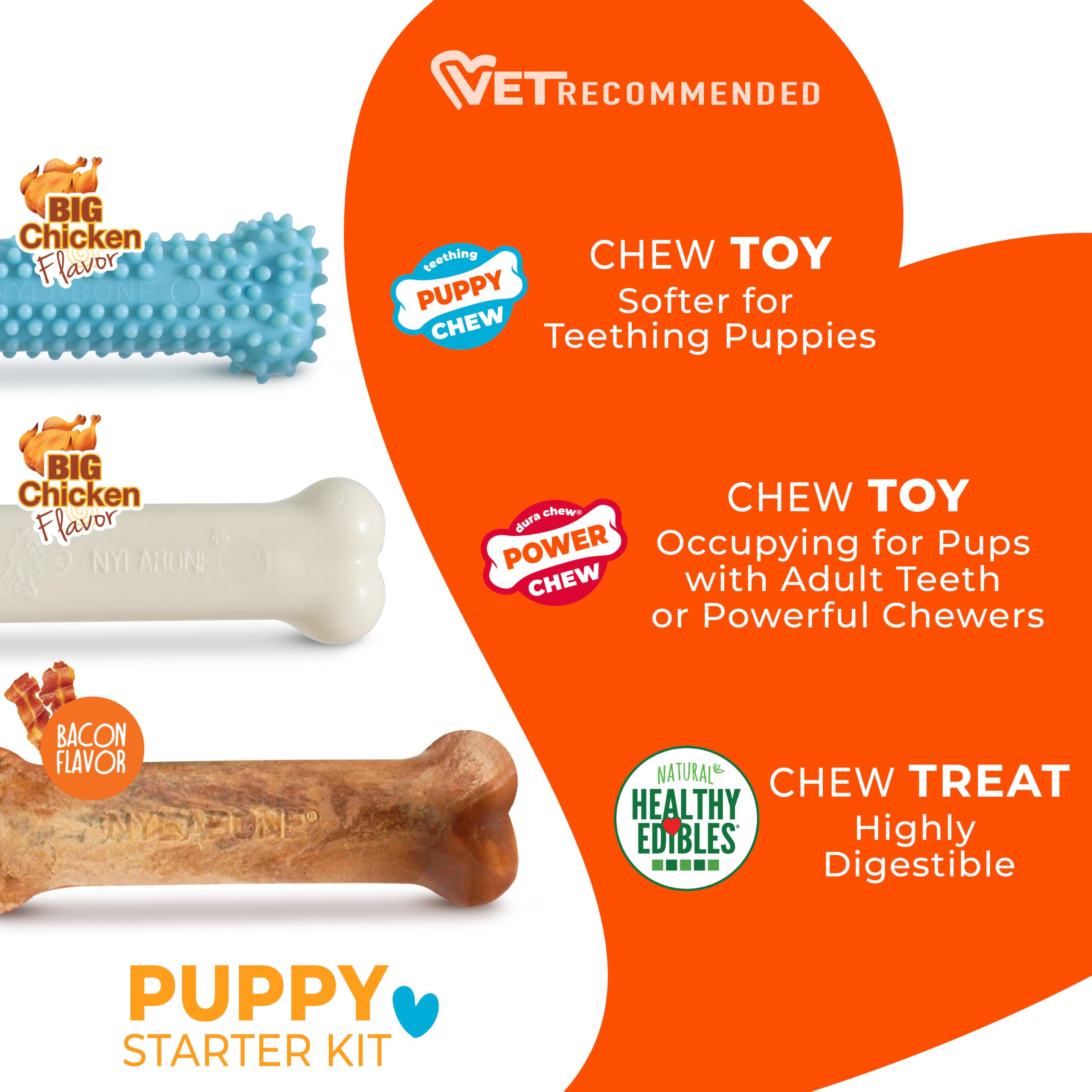 Nylabone emballage de la friandise Healthy Edibles, digestibilité élevée