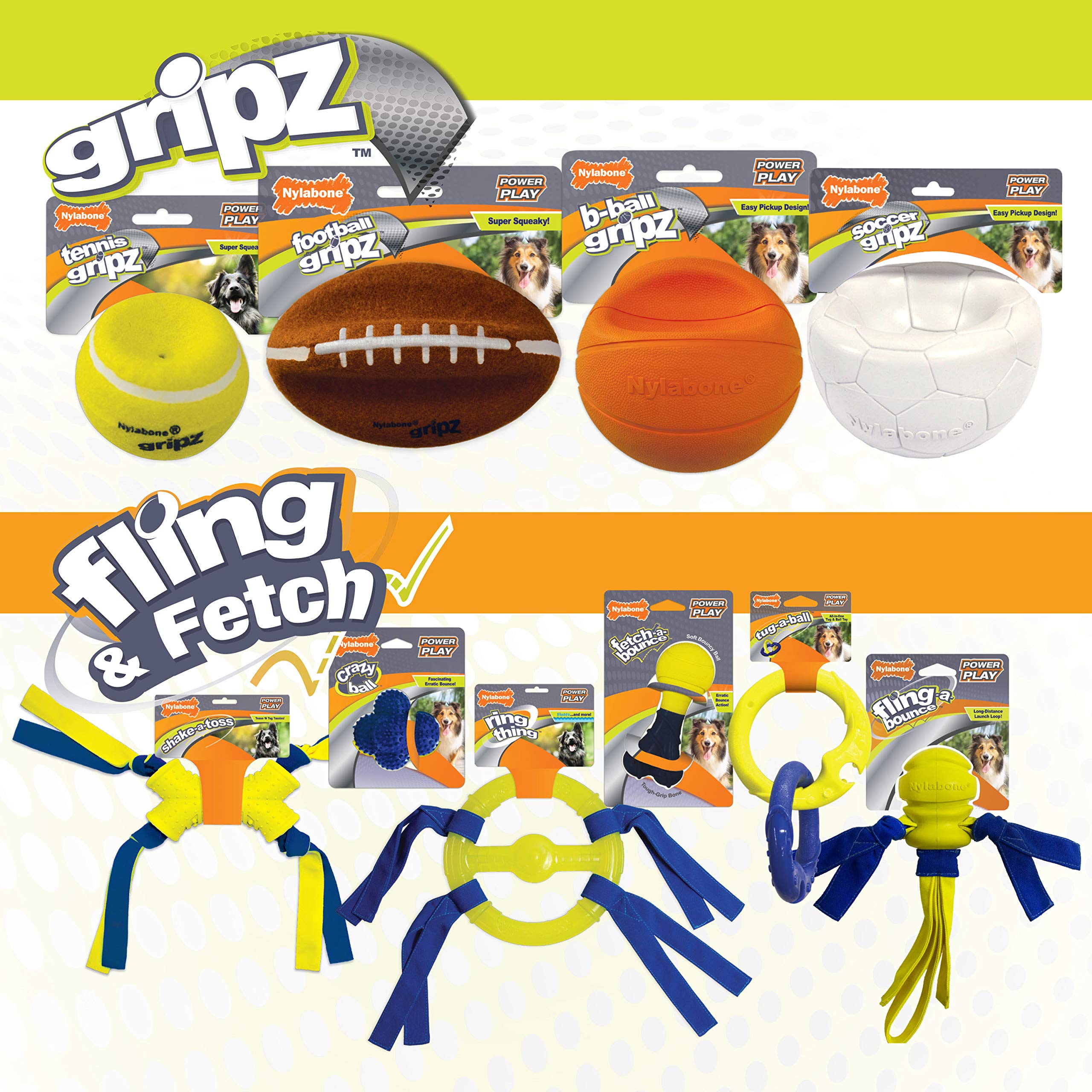 Nylabone comparaison taille du Gripz de 5,5 pouces avec un ruban