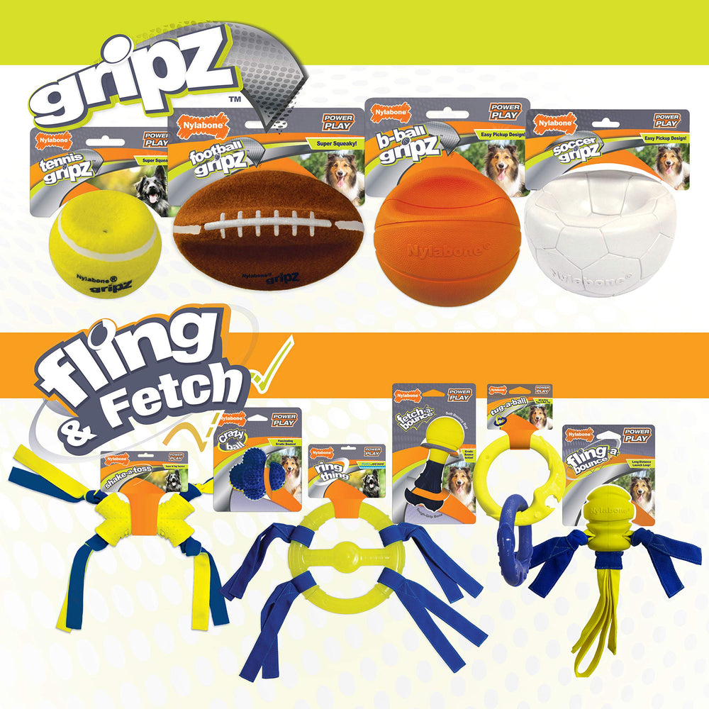 Nylabone comparaison taille du Gripz de 5,5 pouces avec un ruban