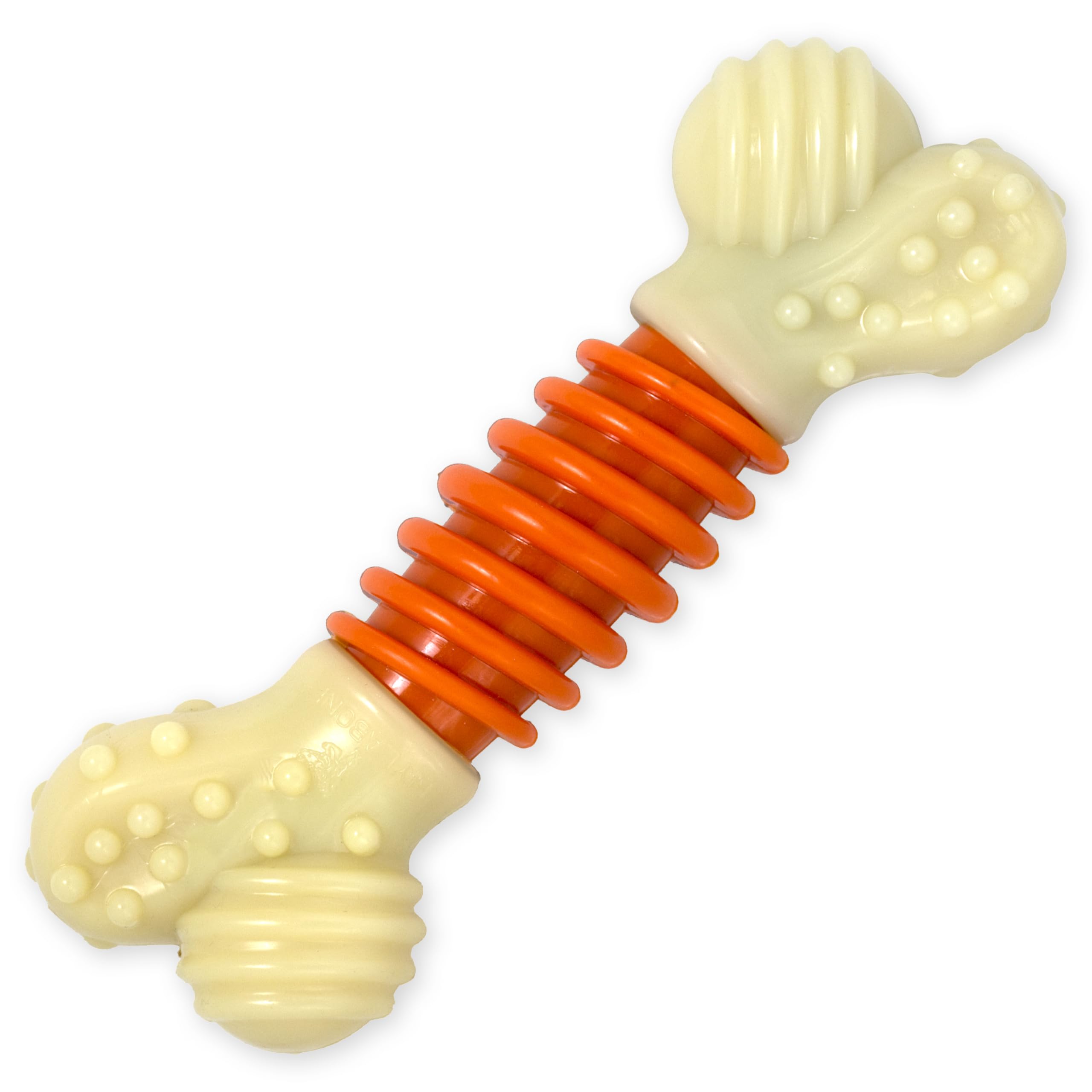 Nylabone en main pour échelle montrant taille Medium adaptée aux chiens