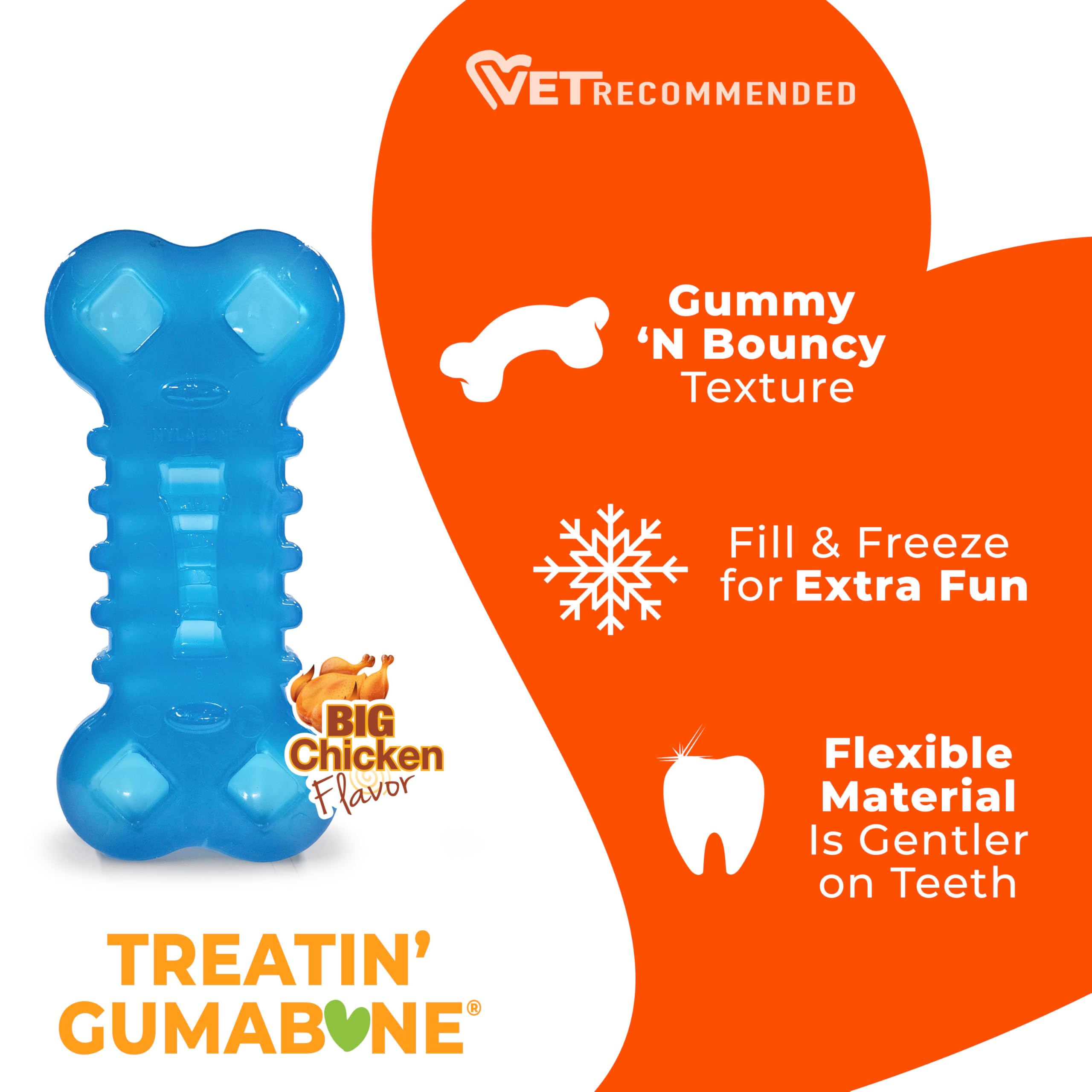 Nylabone jouet congelé pour mastication rafraîchissante et apaisante