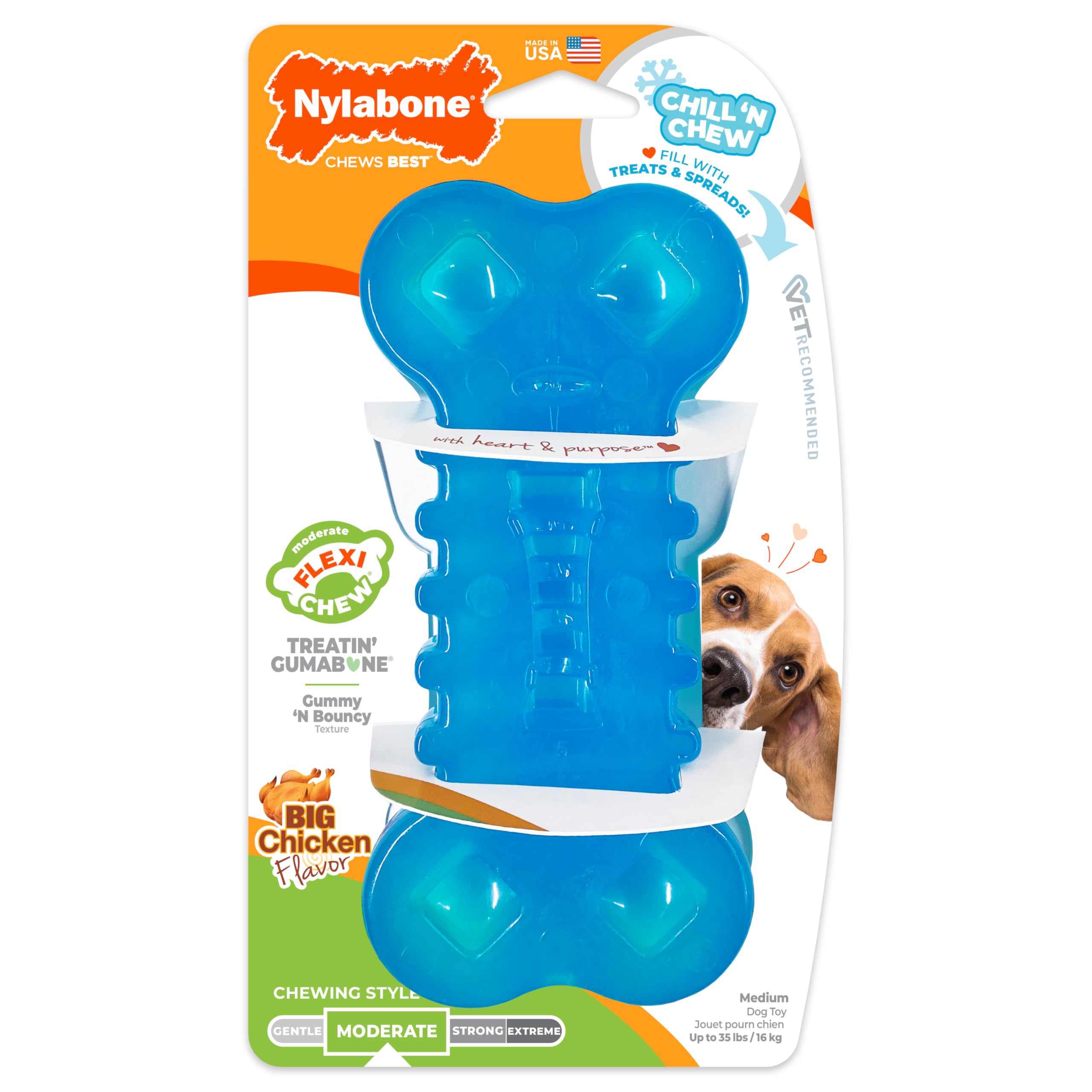 Nylabone jouet dans corbeille illustrant rangement pratique