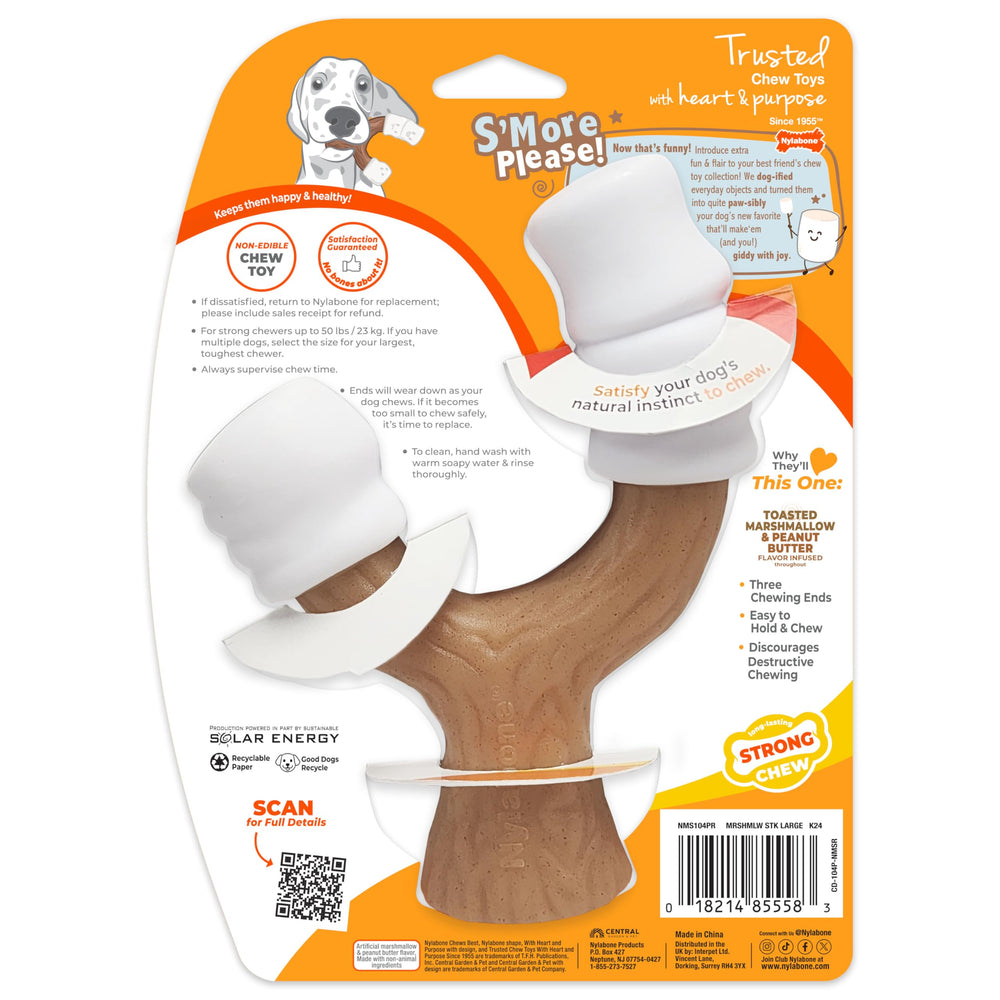 Nylabone gros plan saveur beurre de cacahuète sans allergènes attirant le chien