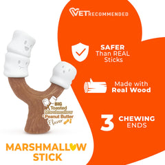 Nylabone détail de l'insert en bois ajoutant solidité et attrait tactile