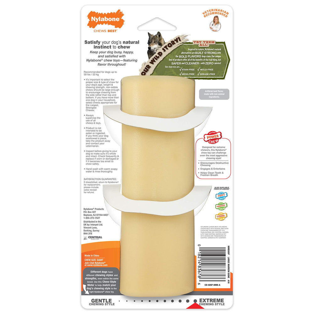 Nylabone détail du nylon robuste démontrant résistance pour mâcheurs forts