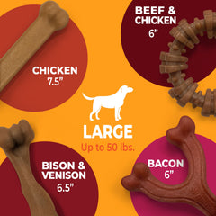 Nylabone original bone vue de face satisfaisant l’instinct de mâcher