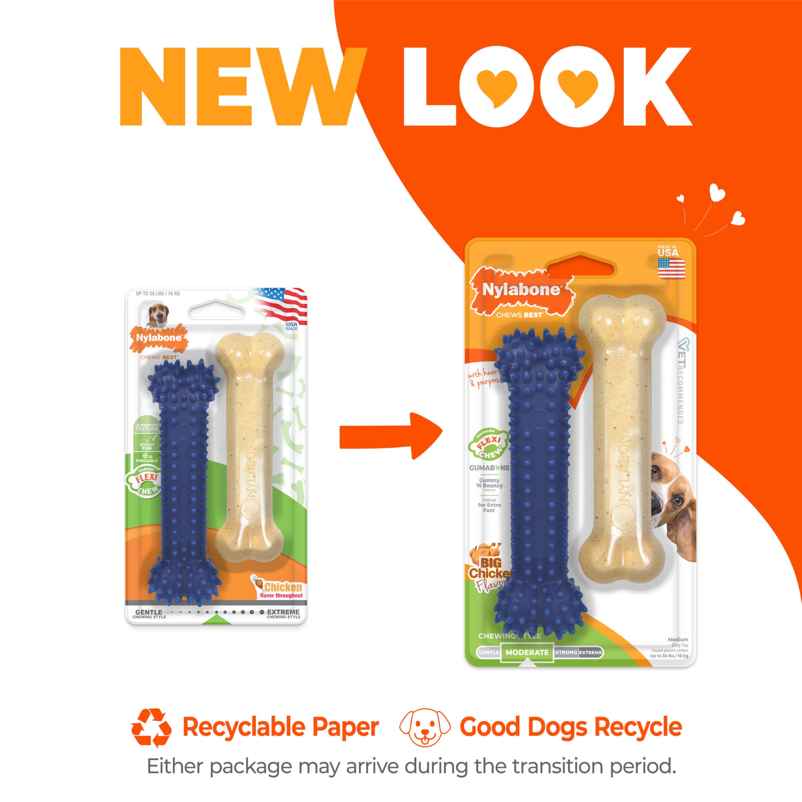 Nylabone os classique gros plan montrant texture et douceur