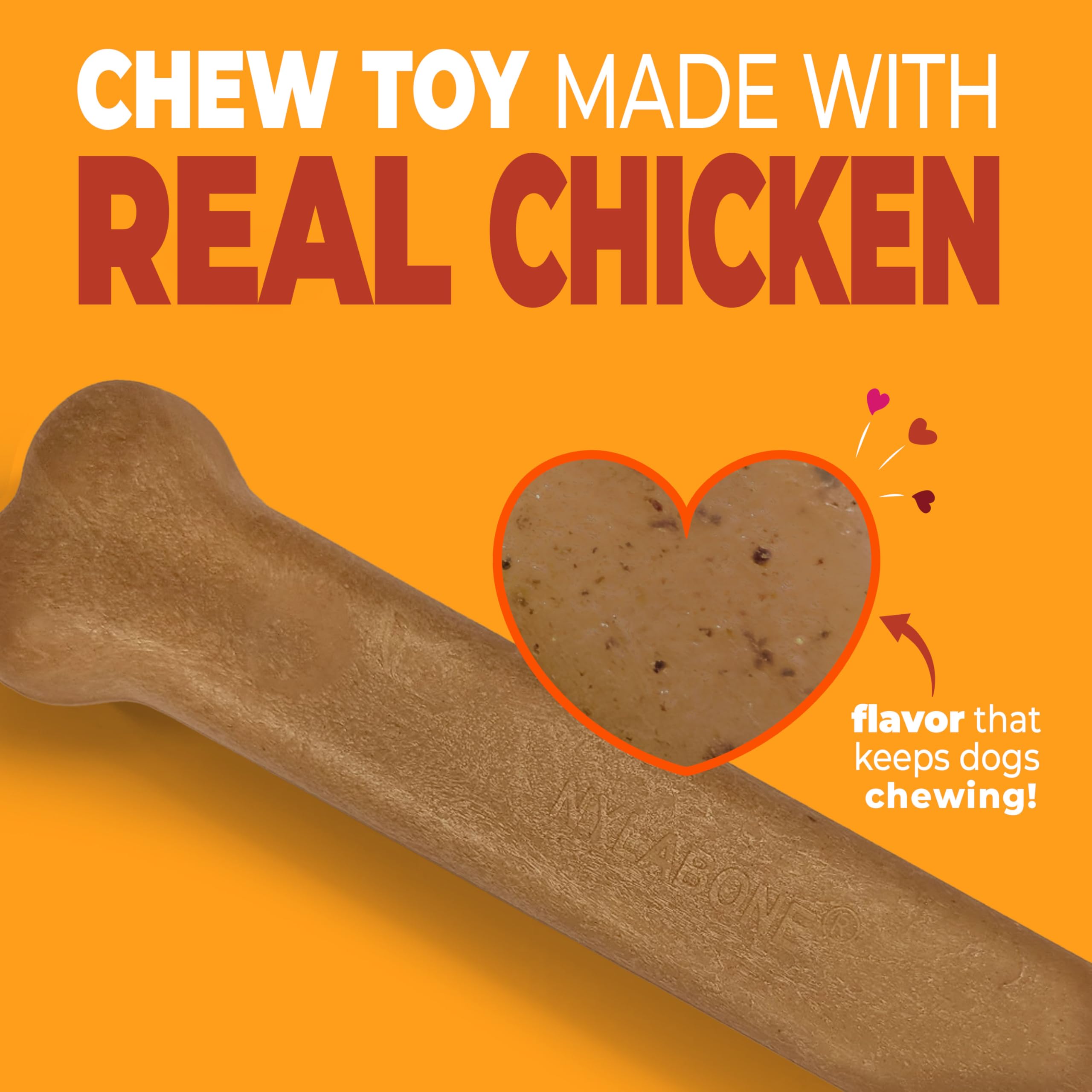 Nylabone gros plan texture de l'os pour une mastication prolongée