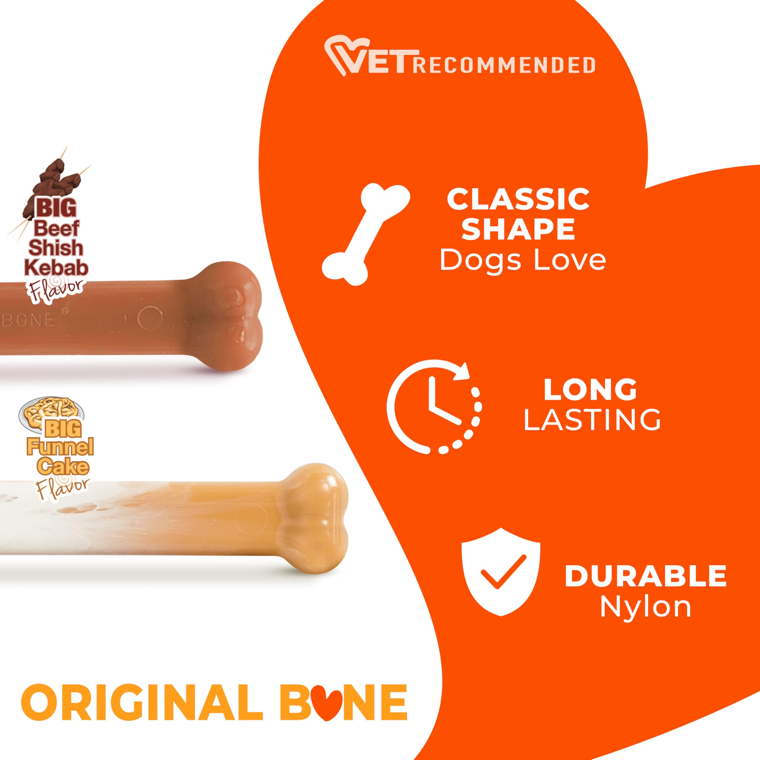 Nylabone étiquette produit avec informations de fabrication USA