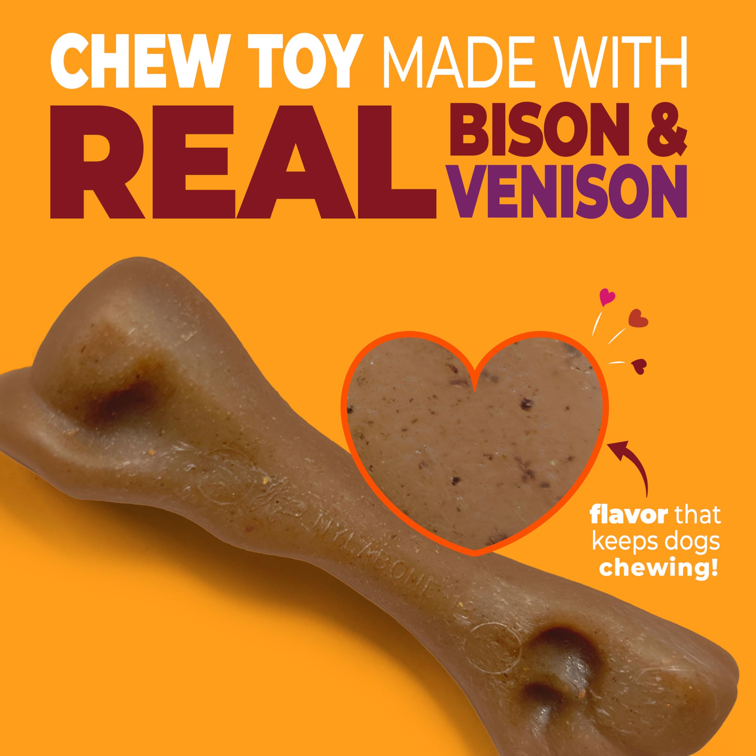 Nylabone gros plan texture résistante pour mastication durable