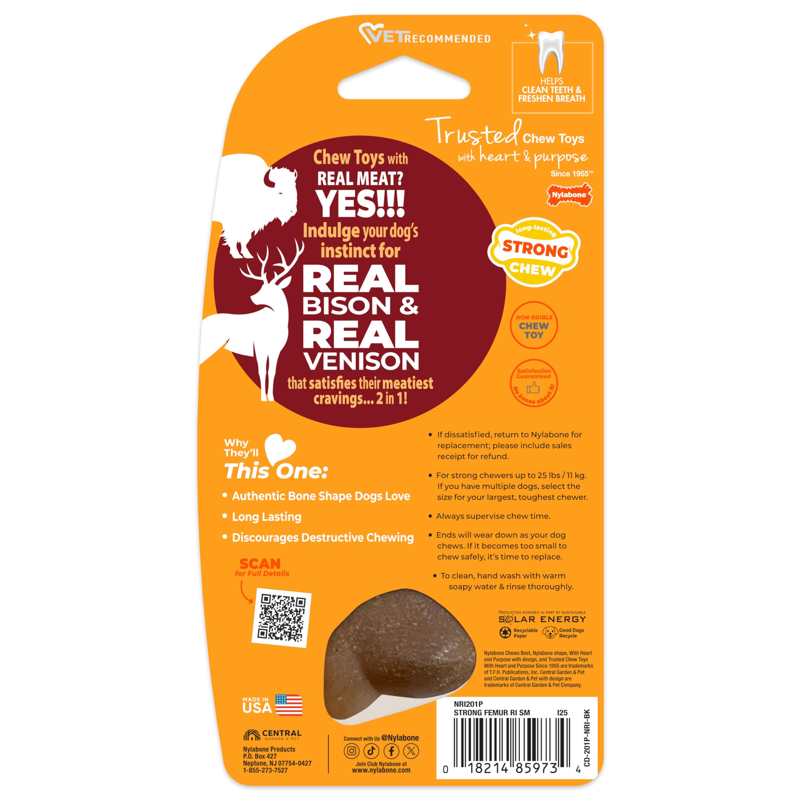 Nylabone surface texturée aidant au nettoyage des dents