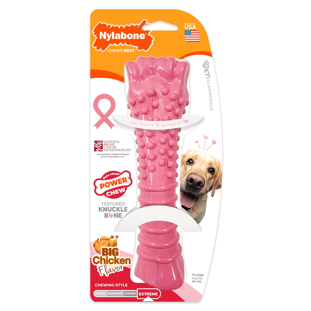 Nylabone os Power Chew face avant montrant forme résistante et prise confortable