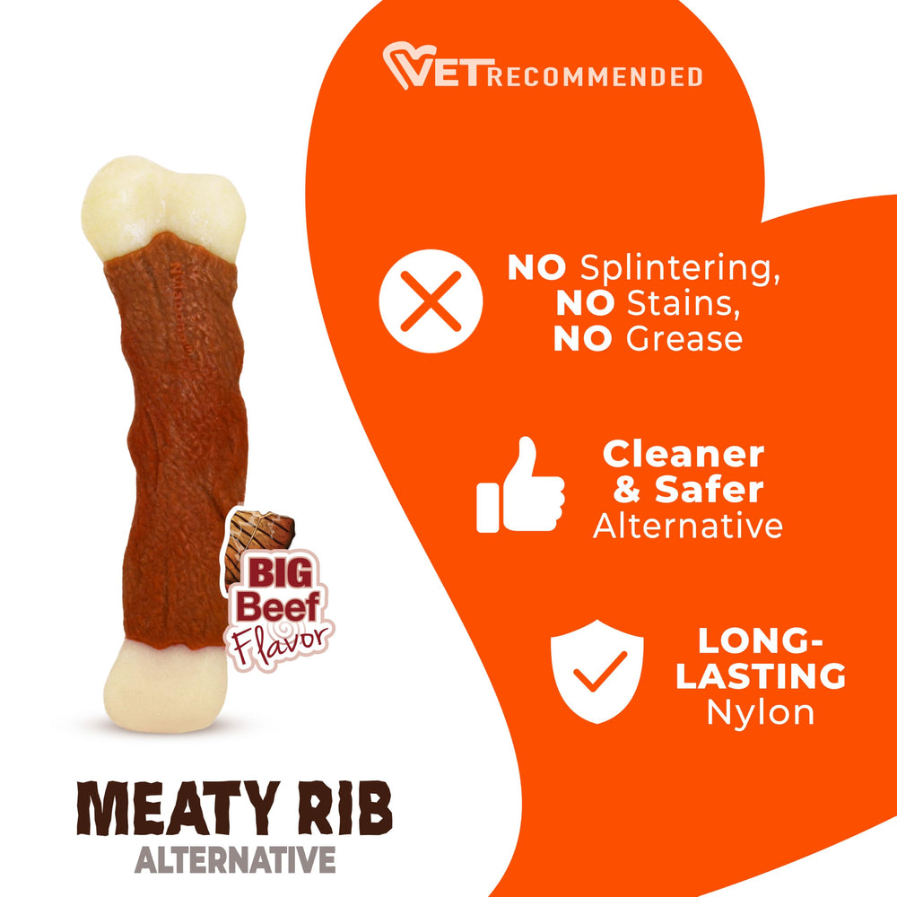 Nylabone Power Chew comparaison taille avec chien démontrant adéquation poids