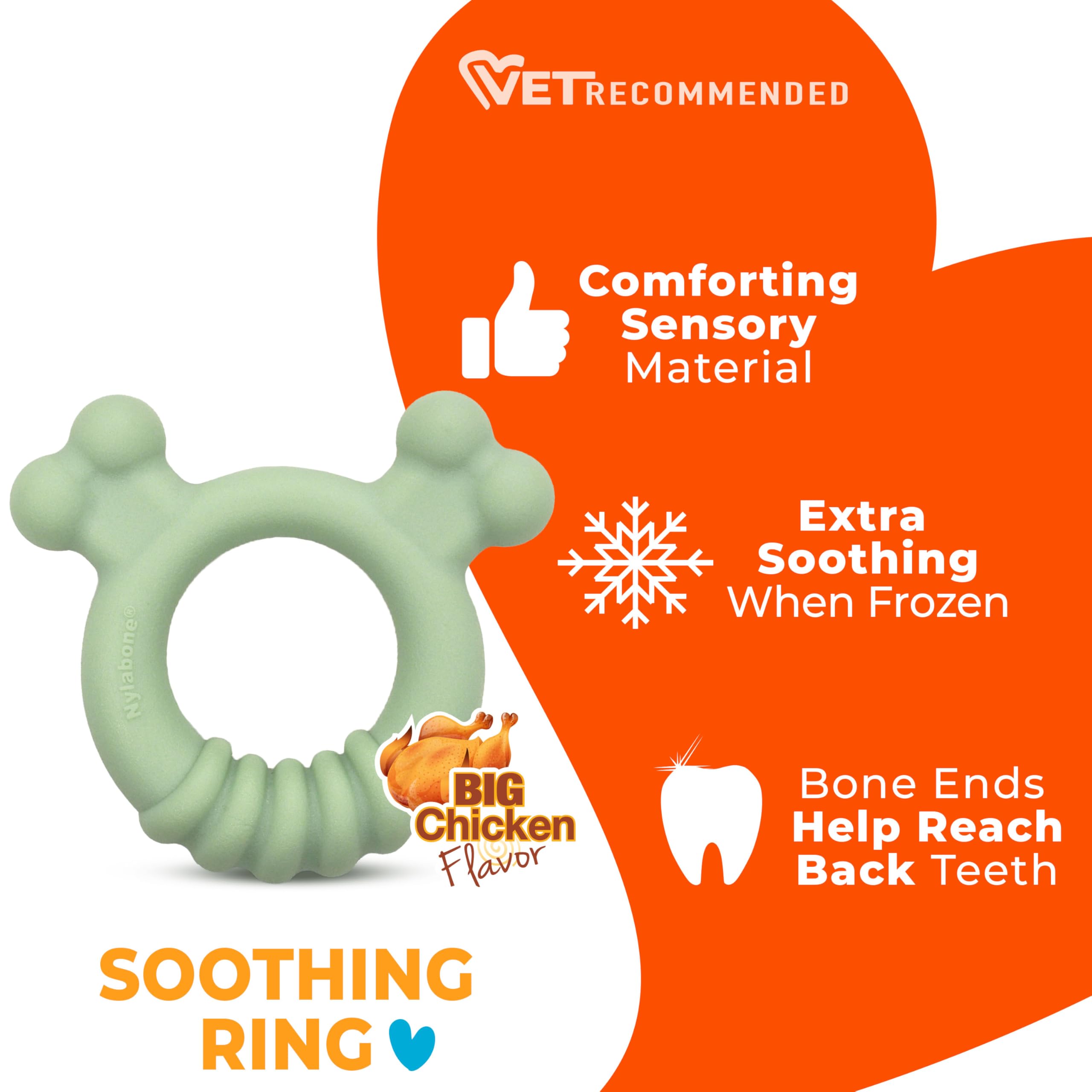 Nylabone extrémité en forme d’os atteignant les molaires efficacement