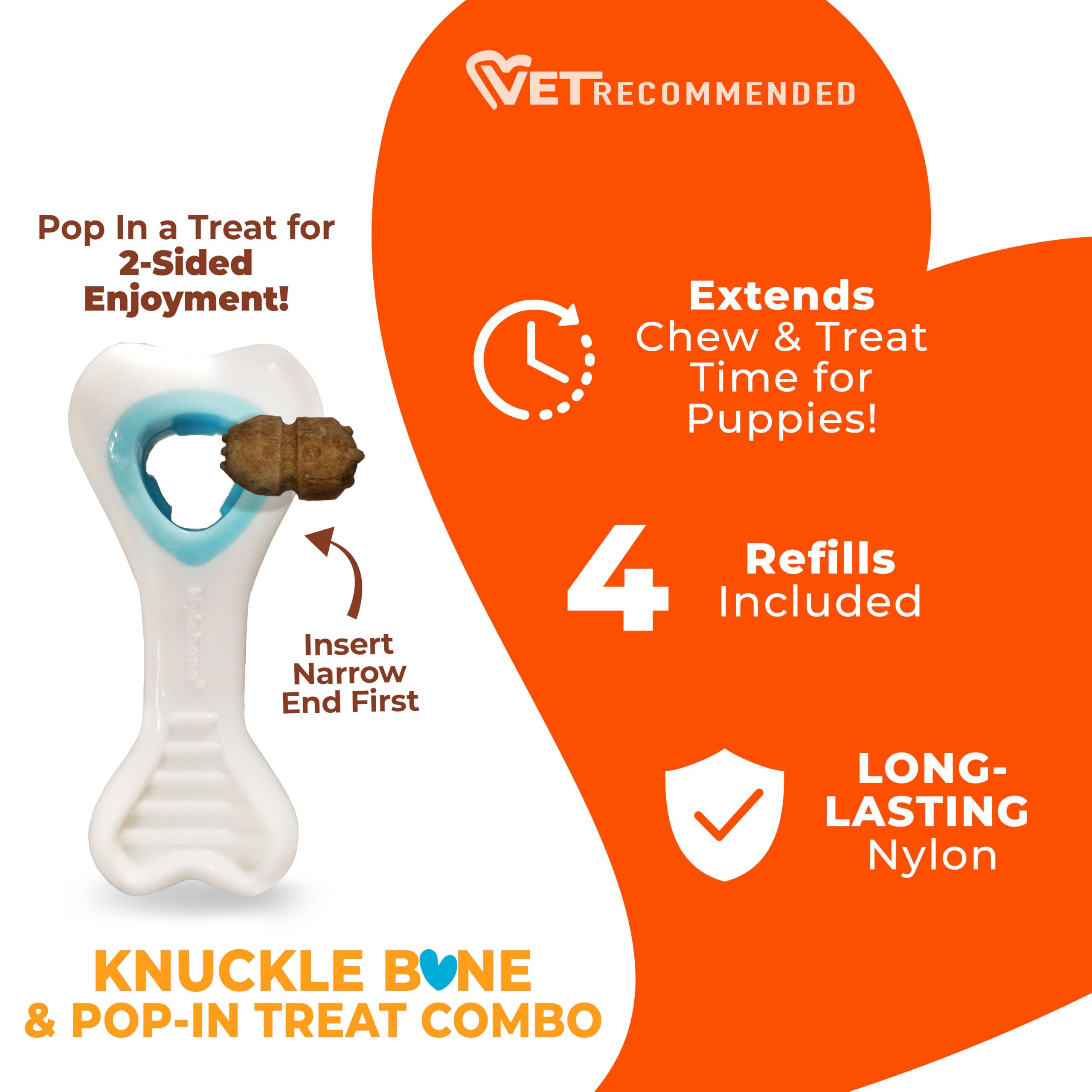 Nylabone détail des rainures et nubs nettoyant légèrement les dents