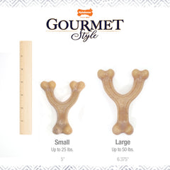 nylabone équivalence taille en main humaine, montre adaptation petites mâchoires