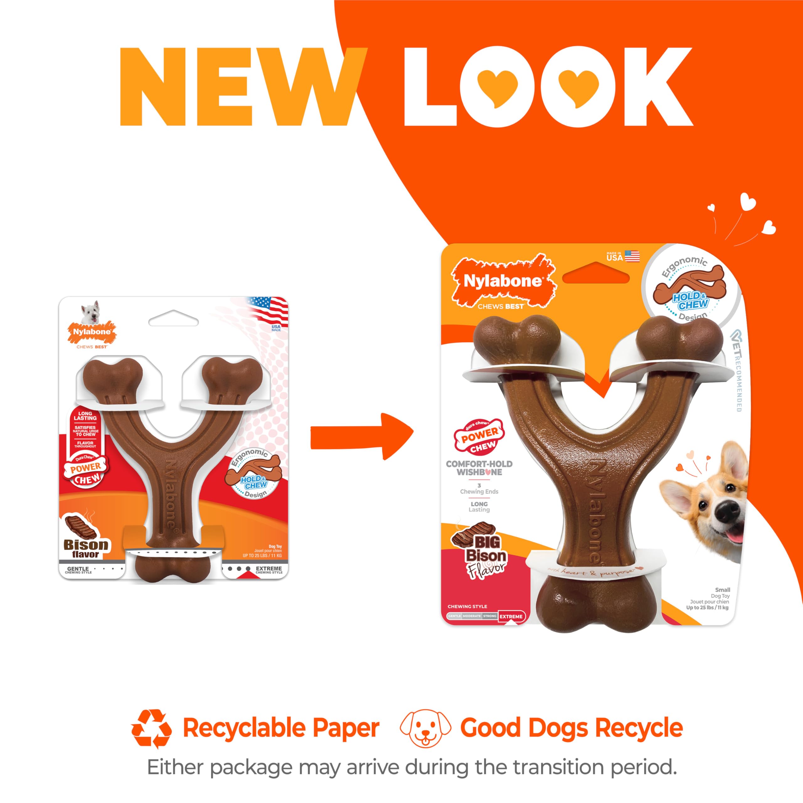 Nylabone jouet en main pour montrer la petite taille pratique