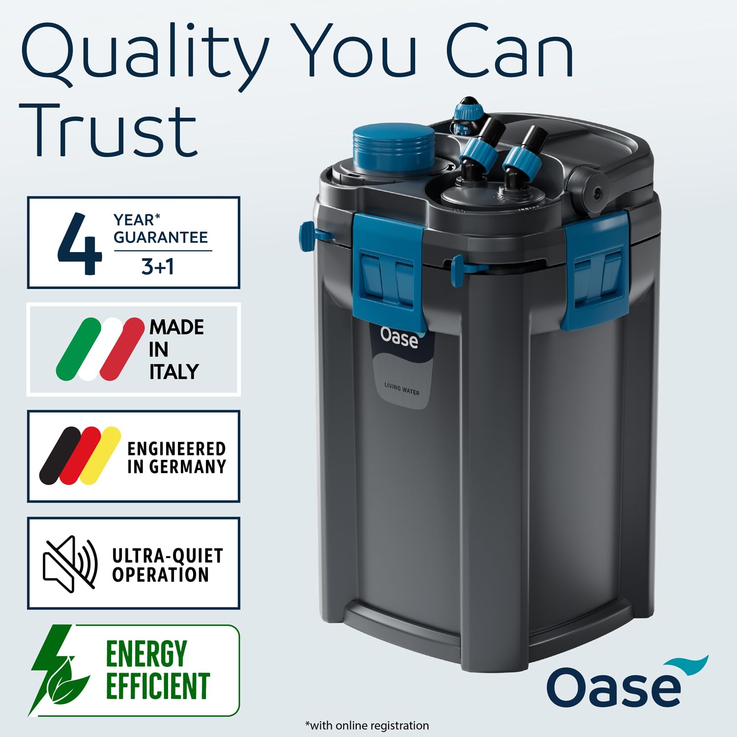 OASE BioMaster 2 Thermo coffret et accessoires fournis pour mise en place rapide