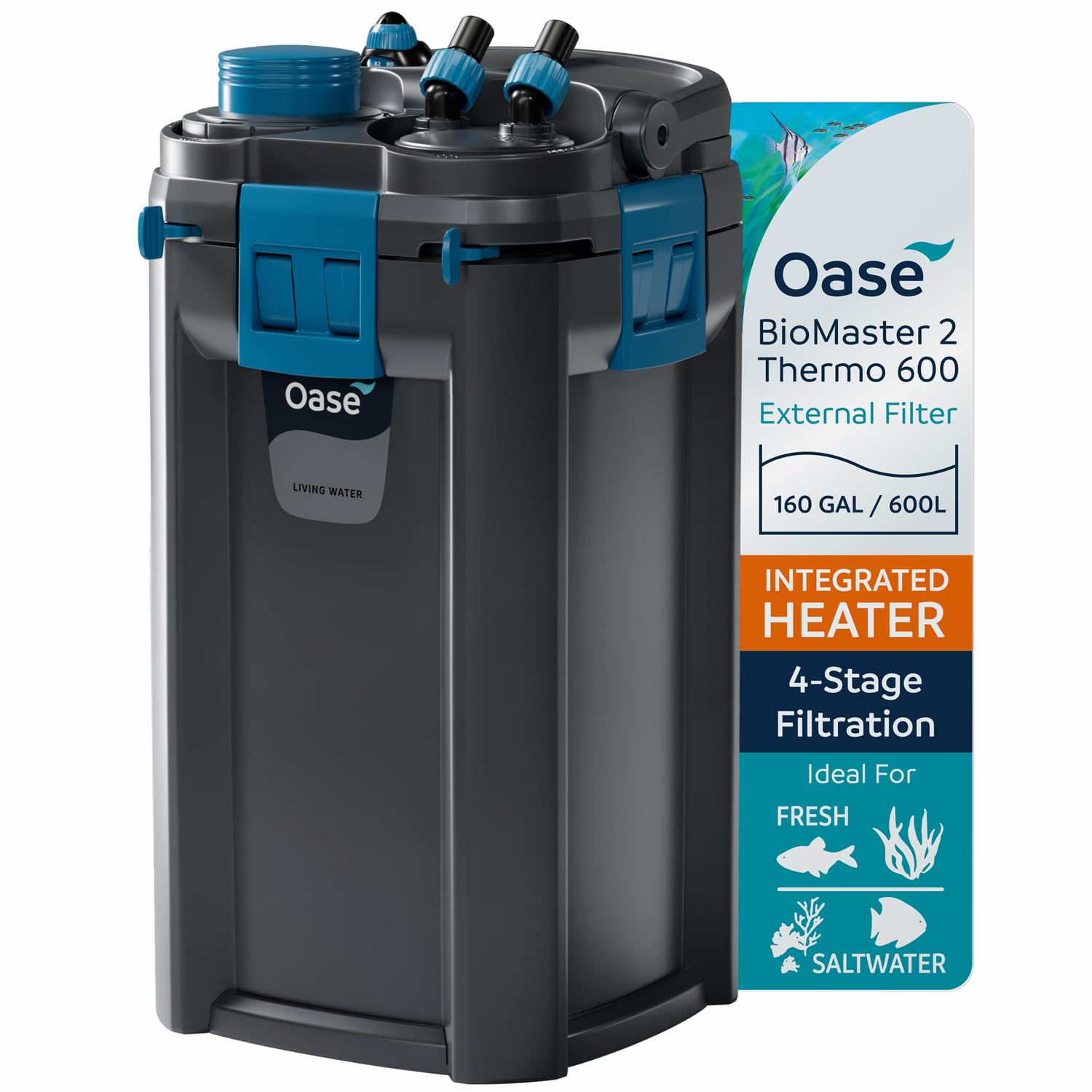 OASE BioMaster 2 Thermo vue avant montrant boîtier compact et ergonomie