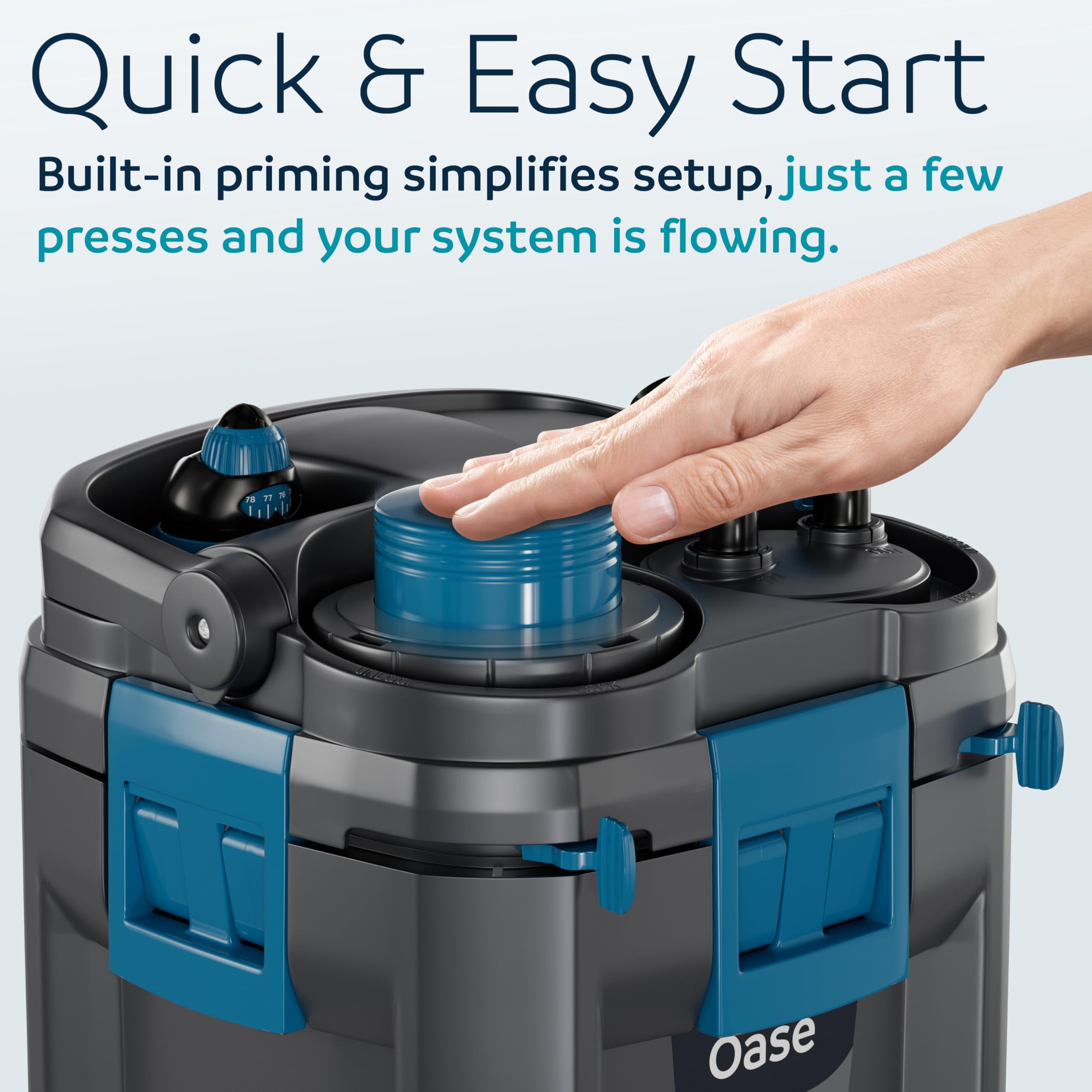 OASE BioMaster 2 détail du chauffage intégré pour protection thermique des poissons