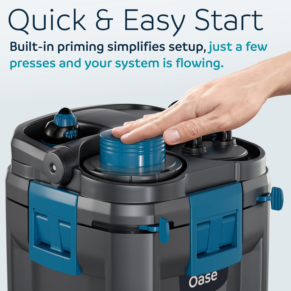 OASE BioMaster 2 détail du chauffage intégré pour protection thermique des poissons
