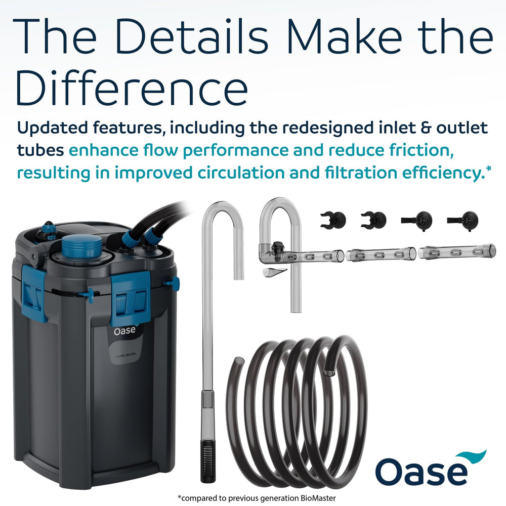 OASE BioMaster 2 accessoires fournis incluant buses et adaptateurs