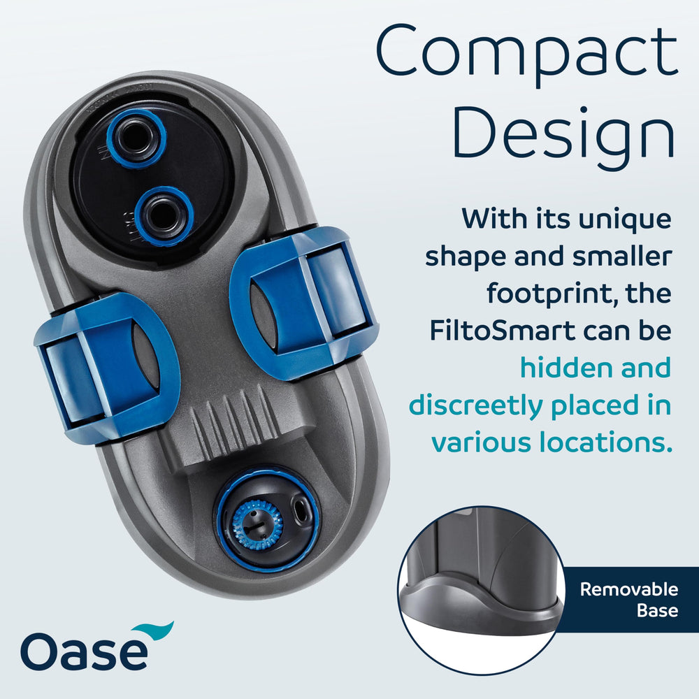 OASE Filtosmart Thermo 100 raccord aquastop montrant connexion sans fuite pratique