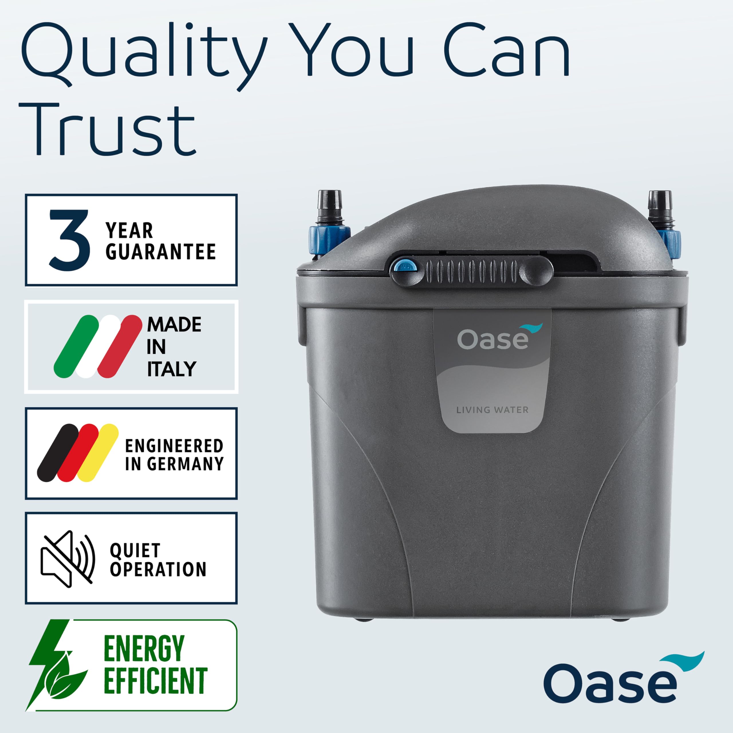 OASE FiltoSmart 60 en situation d'aquarium planté montrant eau claire et circulation