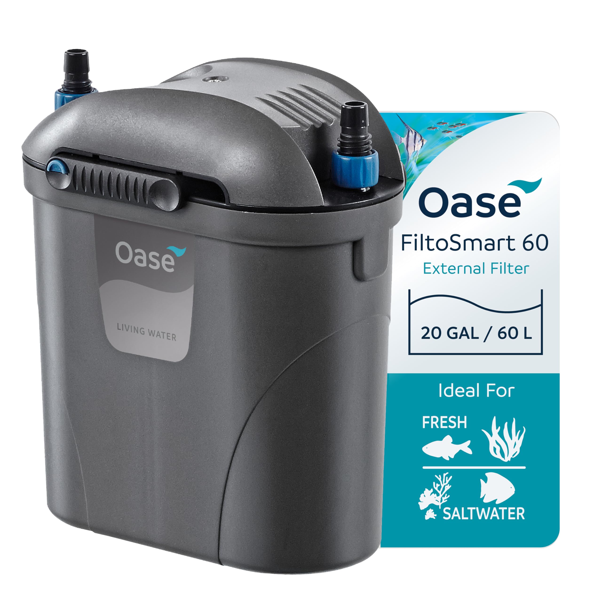 OASE FiltoSmart 60 face avant montrant design compact et gain de place