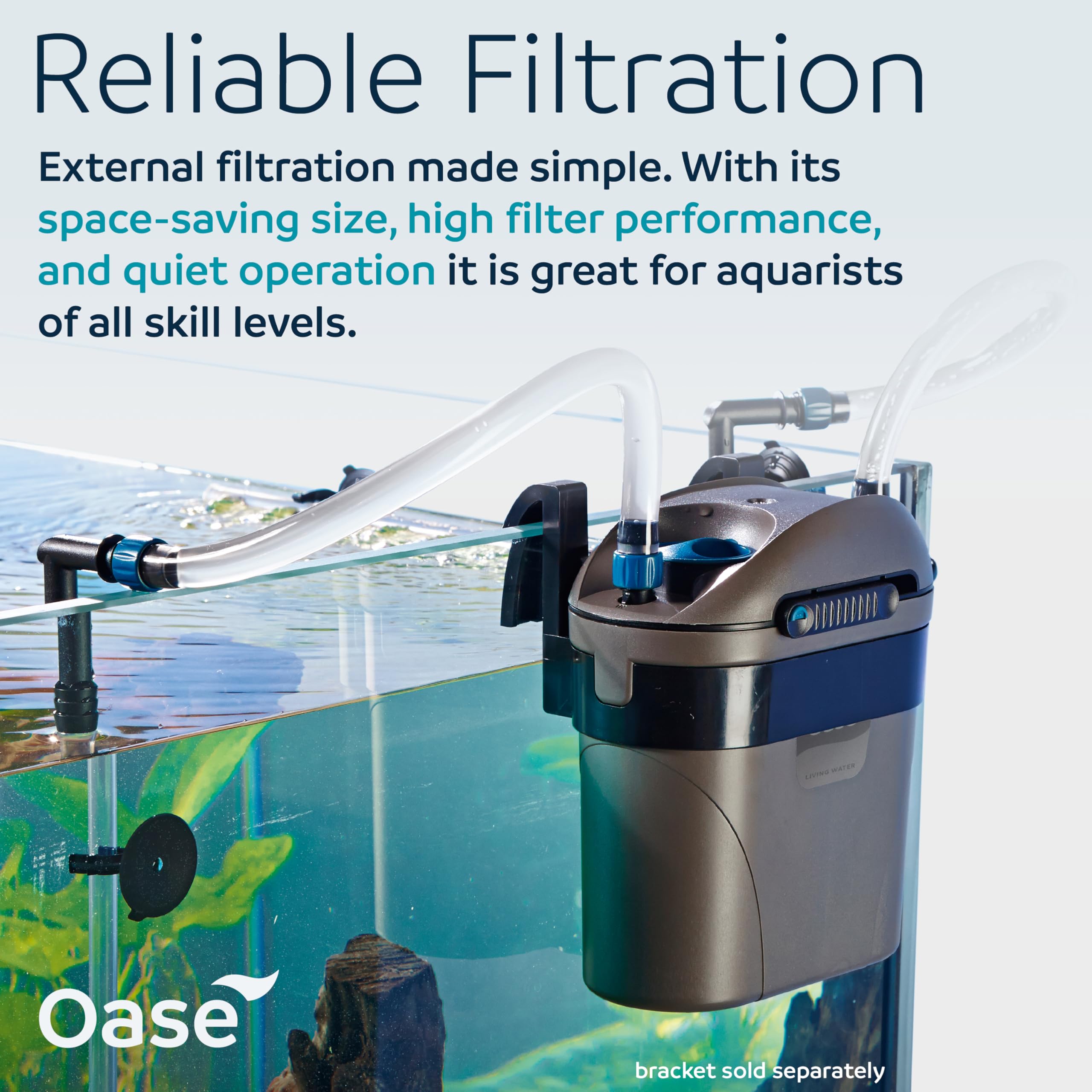 OASE FiltoSmart 60 mousses et céramiques exposées pour filtration mécanique et biologique